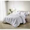 Bibb Home 2000 Count Tufted Duvet Cover 3-Piece - King - White TUFDUVKGWH